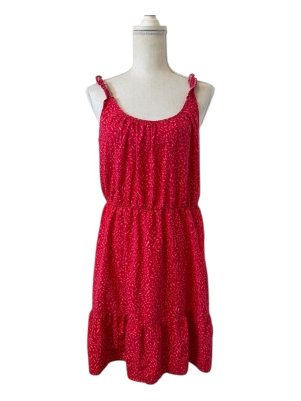 Banana Republic Sundress with Knot Straps Women's Size Medium Red